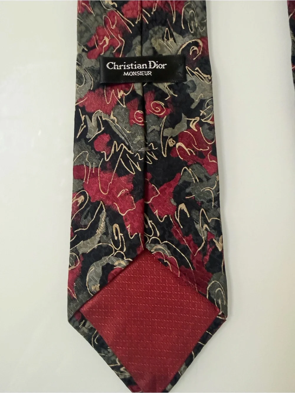 Christian Dior Monsieur Men’s 100% Silk Tie Vintage